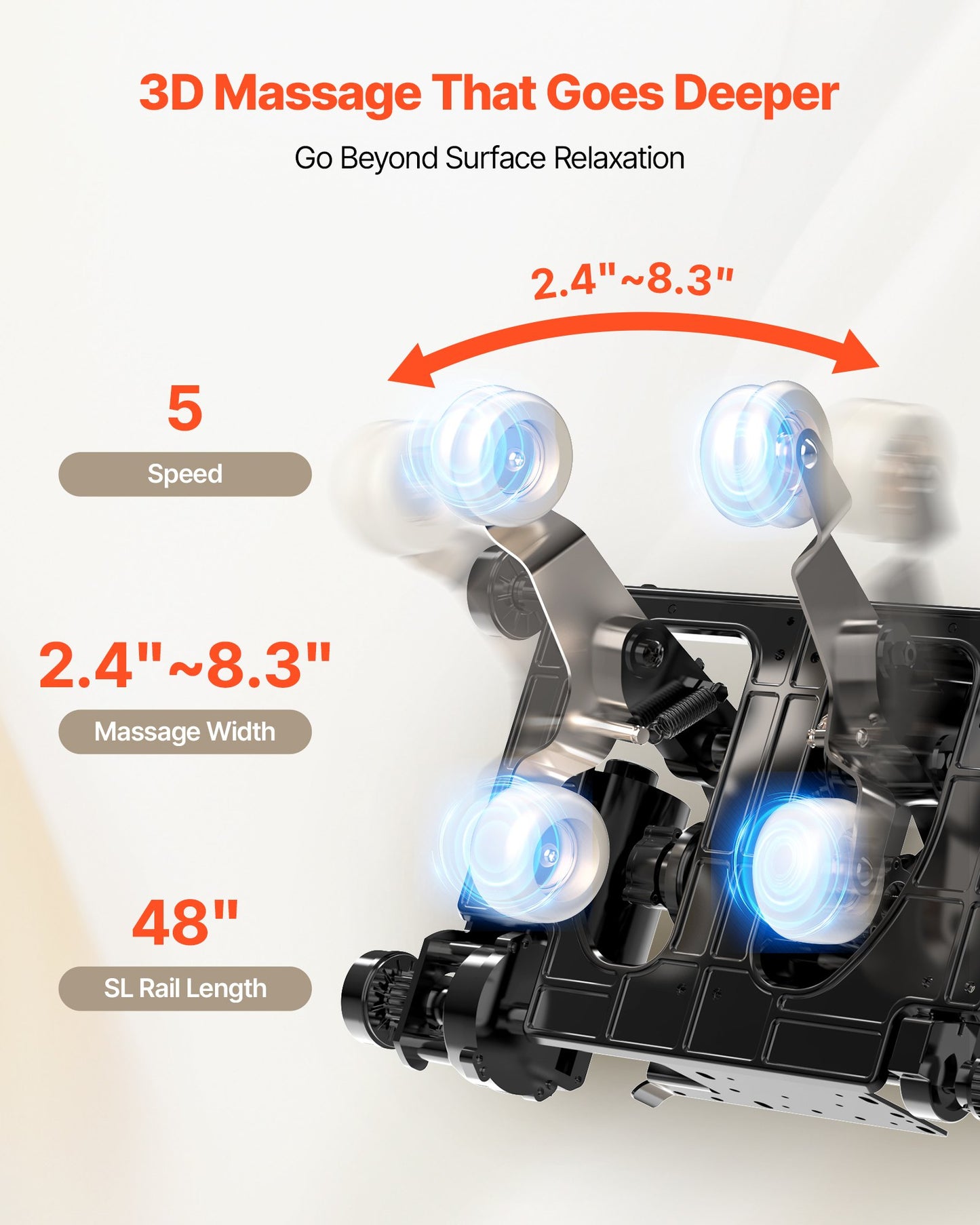 Full Body Massage Chair, 3D Zero Gravity Recliner With SL Track, 18 Auto Modes, Heat, Foot Rollers, Armrest Control, LCD Display, 36 Airbags, Retractable Footrest