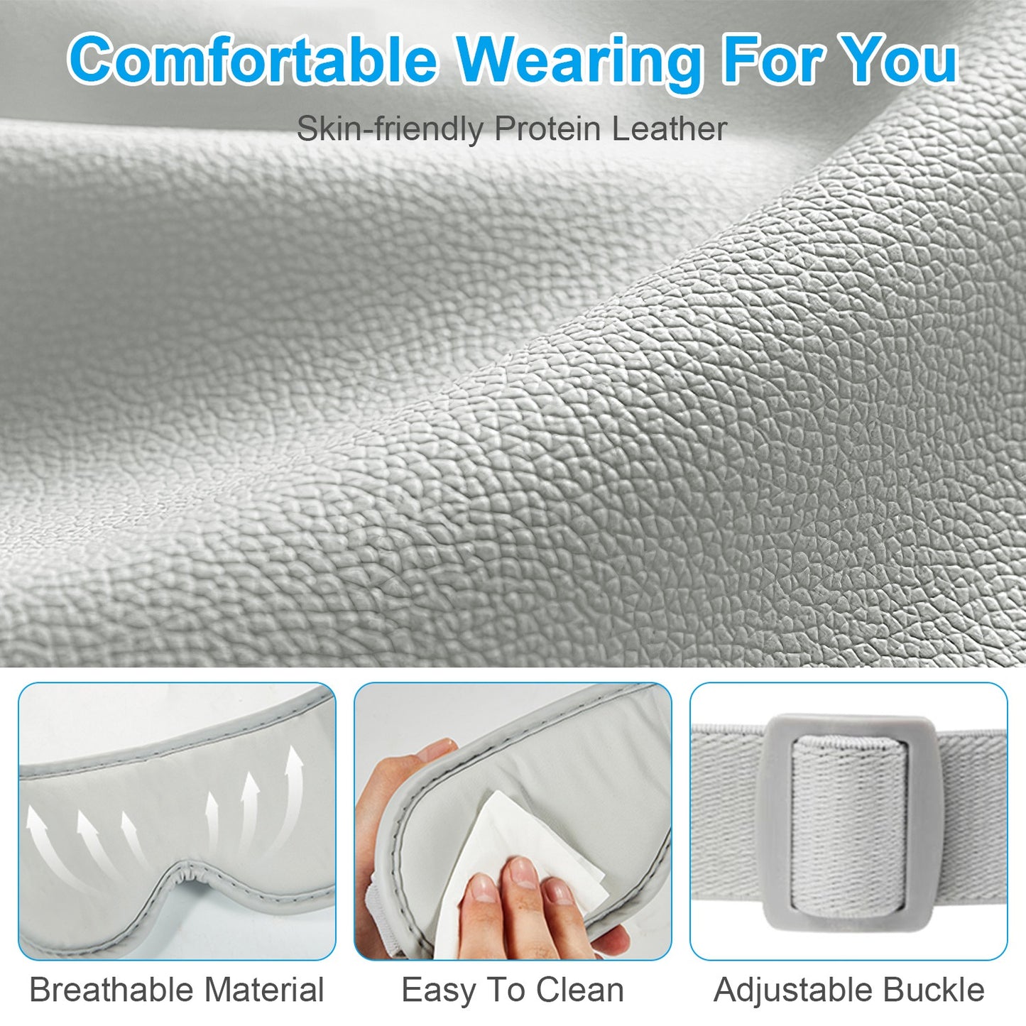 Eye Massager With Heat Music Air Pressure Vibration Massage Wireless Eye Mask