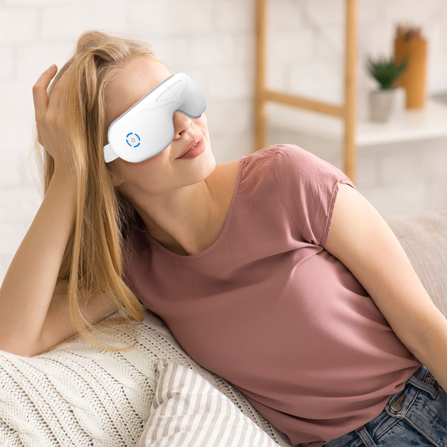Eye Massager With Heat Music Air Pressure Vibration Massage Wireless Eye Mask
