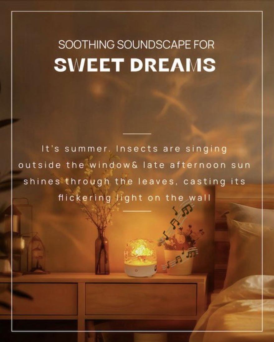 Ambient Light With Stereo Speaker Aurora Projector Make your bath time a ritual